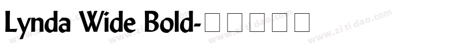 Lynda Wide Bold字体转换